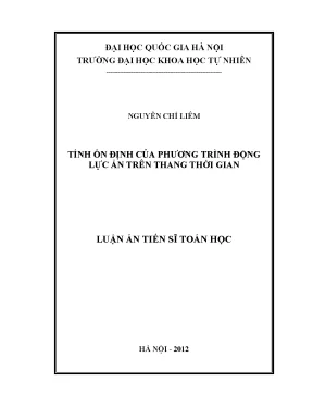 Tính ổn định của phương trình động lực ẩn trên thang 