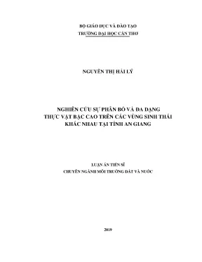 Nghiên cứu sự phân bố và đa dạng thực vật bậc cao tại An 