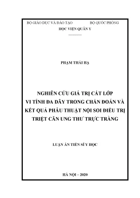 Nghiên cứu giá trị cắt lớp vi tính trong chẩn đoán và 