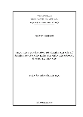 Thực hành quyền công tố và kiểm sát xét xử hình sự tại
