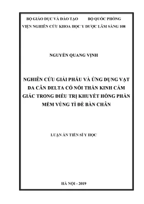 Nghiên cứu vạt da cân delta có nối thần kinh trong điều 
