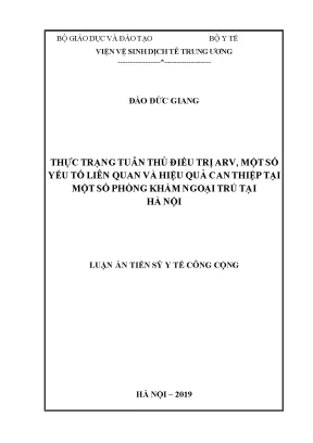 Hiệu quả can thiệp và tuân thủ điều trị ARV tại phòng 