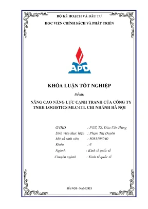 Giải pháp nâng cao năng lực cạnh tranh cho MLC ITL Hà 