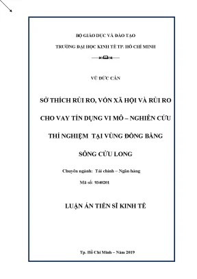 Nghiên cứu sở thích rủi ro và tín dụng vi mô tại đồng