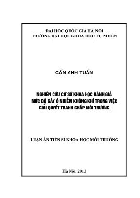Nghiên cứu ô nhiễm không khí và giải quyết tranh chấp