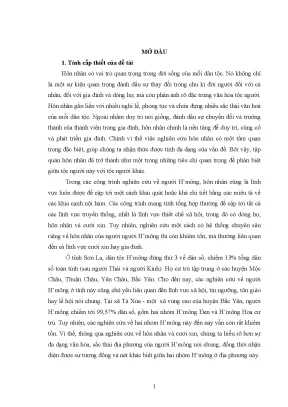 Nghiên cứu hôn nhân của người H'Mông Đen tại Tà Xùa, Bắc 