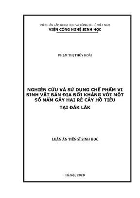 Nghiên cứu chế phẩm vi sinh vật bản địa chống nấm hại rễ 