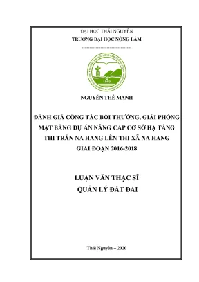 Đánh giá bồi thường giải phóng mặt bằng dự án nâng cấp
