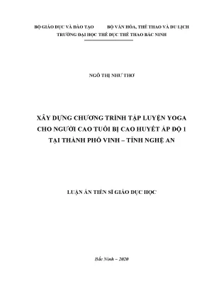 Chương trình yoga cho người cao tuổi bị cao huyết áp tại 