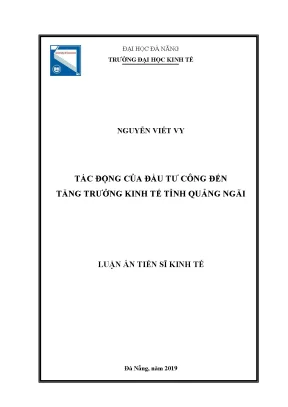 Tác động của đầu tư công đến tăng trưởng kinh tế tỉnh 
