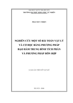 Nghiên cứu bài toán vật lý và cơ học qua phương pháp đạo 