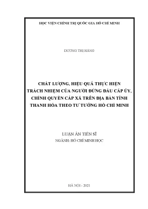 Nâng cao trách nhiệm người đứng đầu cấp ủy xã theo tư 