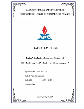 Đánh giá hiệu quả kinh doanh của Công ty Cổ phần Sản 