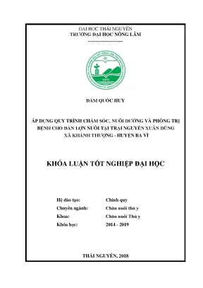 Chăm sóc và phòng trị bệnh cho lợn tại trang trại Nguyễn 