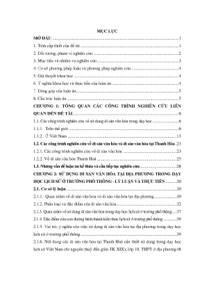 Sử Dụng Di Sản Văn Hóa Trong Dạy Học Lịch Sử Việt Nam 