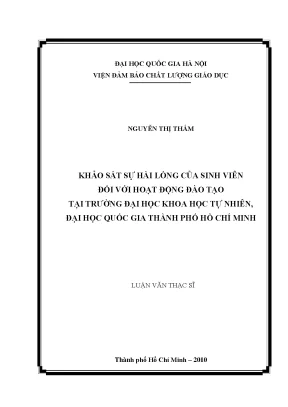 Khảo sát sự hài lòng của sinh viên tại Đại học Khoa học 