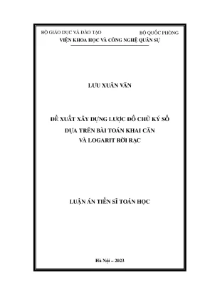 Xây dựng lược đồ chữ ký số dựa trên khai căn và logarit 