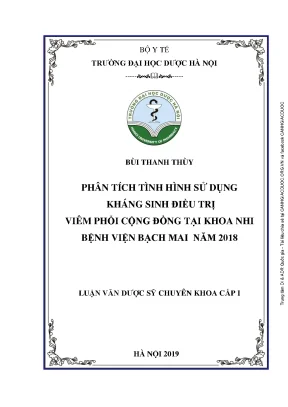 Phân Tích Sử Dụng Kháng Sinh Điều Trị Viêm Phổi Cộng 