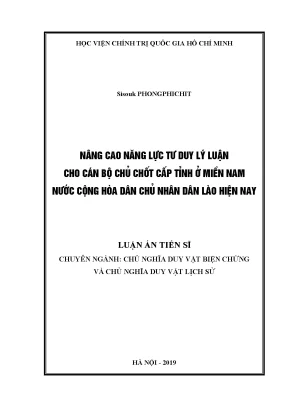 Nâng cao năng lực tư duy lý luận cho cán bộ chủ chốt 