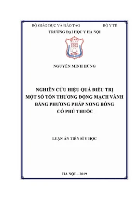 Hiệu quả điều trị tổn thương động mạch vành bằng phương 