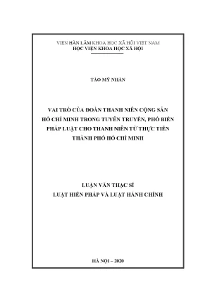 Vai trò của Đoàn Thanh niên Cộng sản Hồ Chí Minh trong