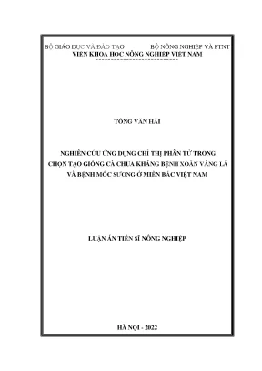 Nghiên cứu ứng dụng chỉ thị phân tử trong chọn tạo giống