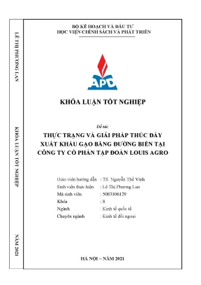 Giải pháp thúc đẩy xuất khẩu gạo bằng đường biển tại 
