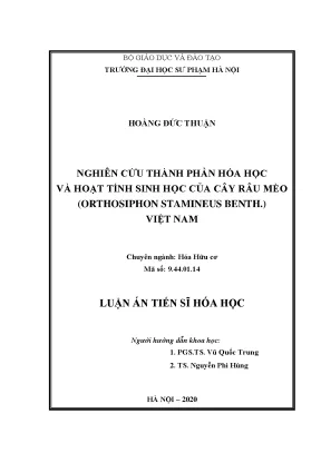 Nghiên cứu hóa học và hoạt tính sinh học của cây râu mèo 