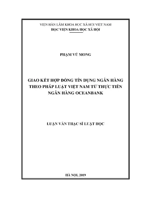 Hợp đồng tín dụng ngân hàng tại OceanBank: Phân tích