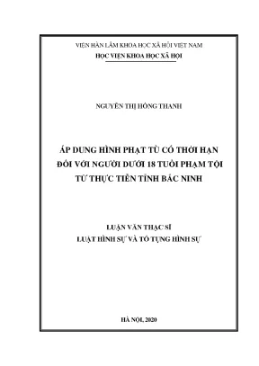 Hình phạt tù có thời hạn cho người dưới 18 tuổi tại Bắc Ninh
