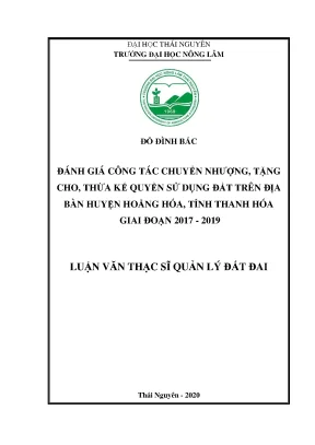 Đánh giá chuyển nhượng quyền sử dụng đất tại Hoằng Hóa 