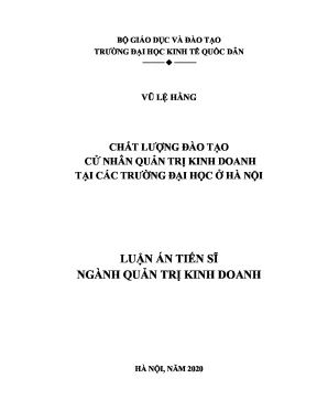 Chất lượng đào tạo cử nhân QTKD tại các trường đại học