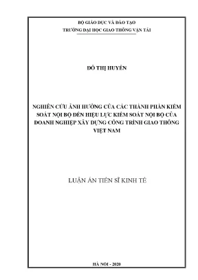 Nghiên cứu ảnh hưởng của kiểm soát nội bộ đến hiệu quả 