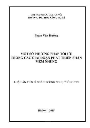 Phương pháp tối ưu trong phát triển phần mềm nhúng