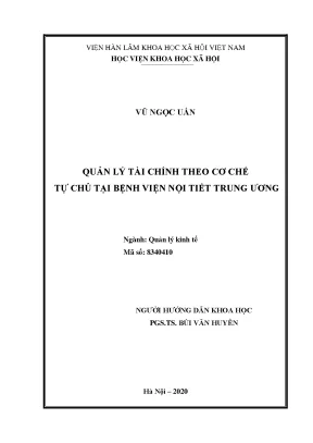 Quản lý tài chính tự chủ tại bệnh viện nội tiết trung ương
