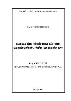 Đảng vận động trí thức trong cuộc đấu tranh giải phóng 