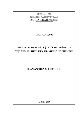 Tổ Chức Hành Nghề Luật Sư Tại TP.HCM Theo Pháp Luật Việt Nam