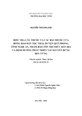 Bảo tồn tri thức bản địa và phát triển bền vững từ cây 