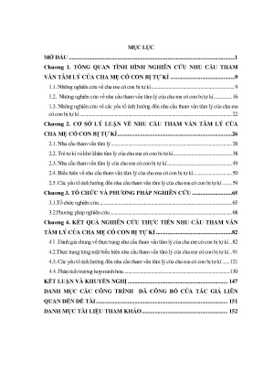 Nhu cầu tham vấn tâm lý cho cha mẹ có con tự kỷ