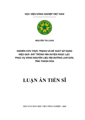 Nâng cao hiệu quả sử dụng đất trồng mía tại huyện Ngọc