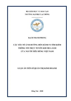 Yếu tố ảnh hưởng đến hành vi tìm kiếm thông tin mua sắm 