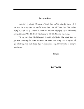 Nghiên cứu đặc trưng vật lý của son khí bằng kỹ thuật 