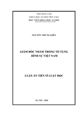 Giám Đốc Thẩm Trong Tố Tụng Hình Sự Việt Nam