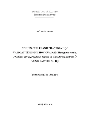 Nghiên cứu hóa học và hoạt tính sinh học của nấm 