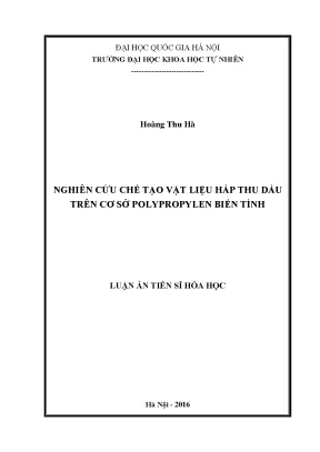 Nghiên cứu vật liệu hấp thu dầu từ polypropylen biến tính