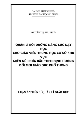 Nâng cao năng lực dạy học cho giáo viên trung học miền 