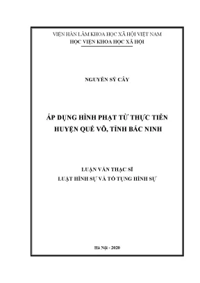 Nghiên cứu hình phạt tại huyện Quế Võ, Bắc Ninh