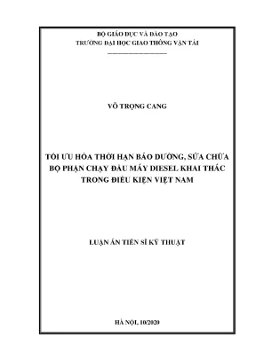 Tối ưu hóa bảo dưỡng đầu máy diesel tại Việt Nam