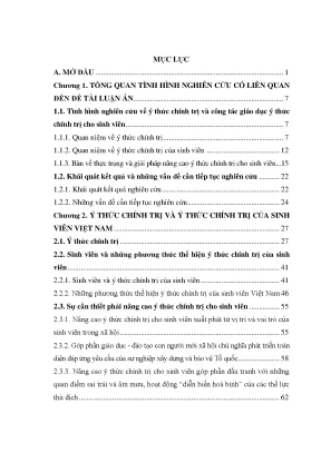 Ý thức chính trị của sinh viên Việt Nam hiện nay