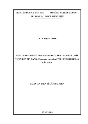 Nghiên cứu ứng dụng âm sinh học trong giám sát loài vượn 